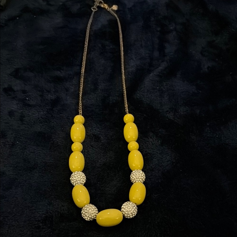 Yellow and Gold Beaded Necklace